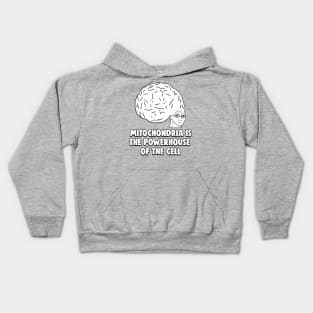 Mitochondria is the Powerhouse of the Cell Big Brain Time Meme Kids Hoodie